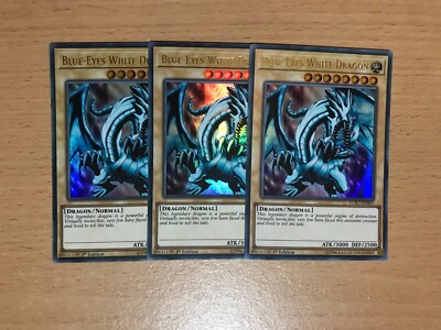 YU-GI-OH! X3 BLUE-EYES WHITE DRAGON - LCKC EN001 - ULTRA RARE (1ST EDITION NM/M)-image