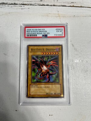 Yu-Gi-Oh! TCG Red-Eyes B. Dragon Structure Deck SD1-EN002 1st Edition PSA 6-image