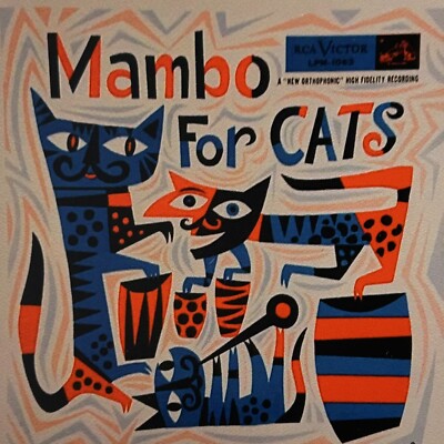 MAMBO FOR CATS JIM FLORA LP ART VINYL  REFRIGERATOR MAGNET RCA COMP PRADO-image