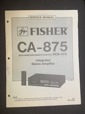 Fisher CA-875 Service Manual Integrated  Stereo Amplifier Original-image
