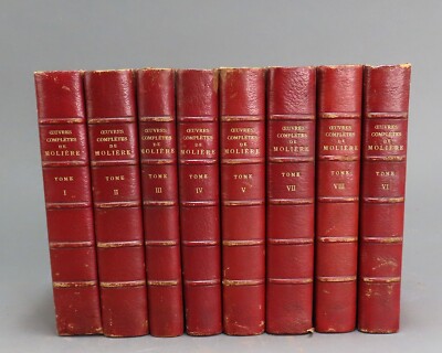 Great Set 8 Volume Complete Works of Moliere Paris, France Turn of the Century-image