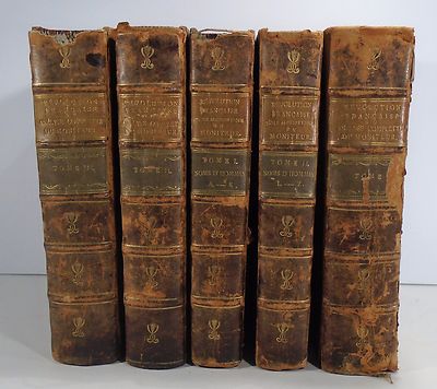 FRENCH REVOLUTION Francaise 1801 GIRARDIN Set FIVE QUARTO LEATHER VOLS -image
