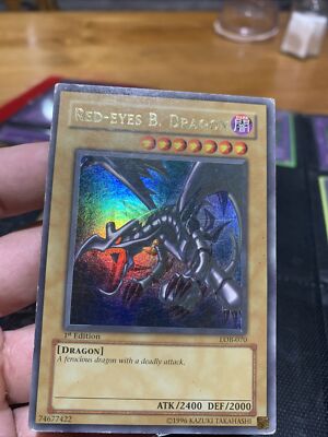 Yugioh Red-Eyes B Dragon Lob-070 1st North American-image