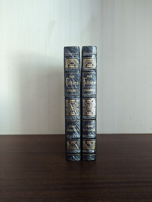 Easton Press The Fifties David Halberstam Leather Americana 2 Volume Set SEALED-image