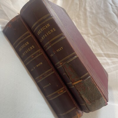 Antique Book 2 Volume Set AMERICAN CAMPAIGNS Matthew Steele 1909 1st Edition-image
