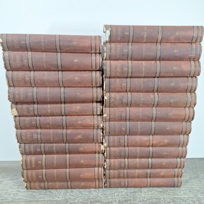 Old WORKS OF JAMES FENIMORE COOPER 23 Book Set Household Edition 1876 -image