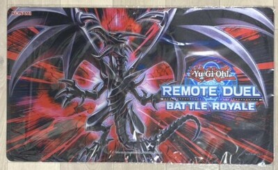 Yugioh Official Playmat Remote Duel Red-Eyes Black Dragon Battle Royale Japan-image