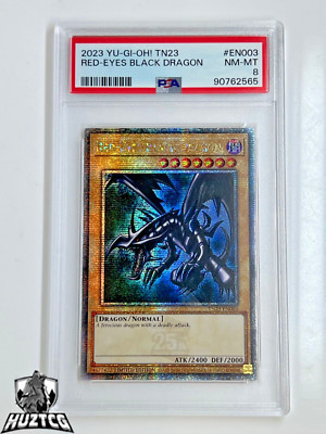 Yugioh - Red-Eyes Black Dragon - TN23-EN003 - Secret Rare - Limited - PSA 8-image