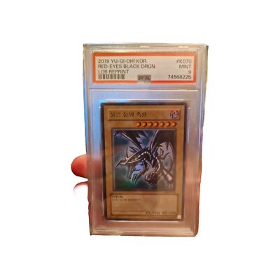 PSA 9 Korean Red Eyes Black Dragon LOB-K070 Ultra Rare 2019 Yugioh-image