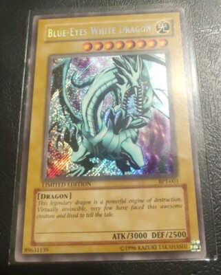Blue-Eyes White Dragon BPT-003 Secret Rare Limited Edition YuGiOh TCG-image