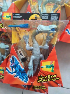 Yu-Gi-Oh Blue Eyes White Dragon Mattel 2002 (Box Has Wear)-image