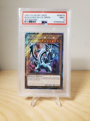 Yugioh TCG: Blue-Eyes White Dragon RA03-EN079 (1st Edition) *PSA 9*-image