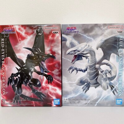 Yu-Gi-Oh! Blue Eyes White Dragon Red Eyes Black Dragon Figure Set From Japan-image