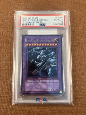 Yugioh PSA 10 GEM MT Blue-Eyes Ultimate Dragon JMP-EN005 Ultimate Edition S#7401-image