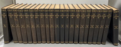 Antique 22 Volume Set of THE AMERICANA 1912 Gilded Leather Binding - Illustrated-image