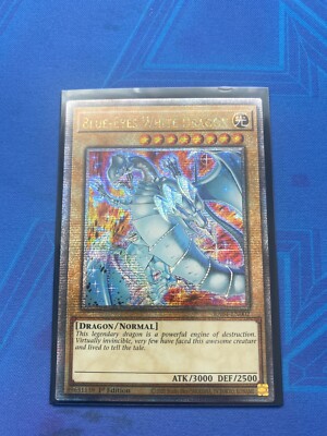 Blue-Eyes White Dragon (New Art) (Quarter Century Secret Rare) RA04-EN002...-image