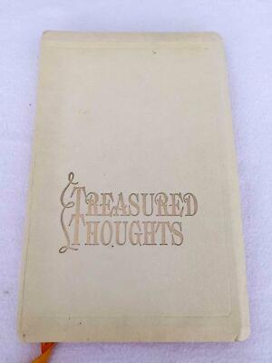 1968 TREASURED THOUGHTS - Leather Bound - Stories Poems Patient Perusal-image