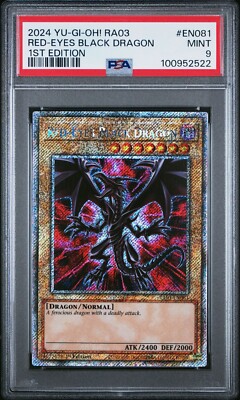 Red Eyes Black Dragon EN081 1st Edition (Quarter Century Bonanza) RA03 PSA 9-image