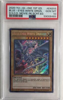 BLUE EYES WHITE DRAGON MVP1-ENS55 1ST EDITION SECRET RARE YUGIOH PSA 10 GEM MINT-image