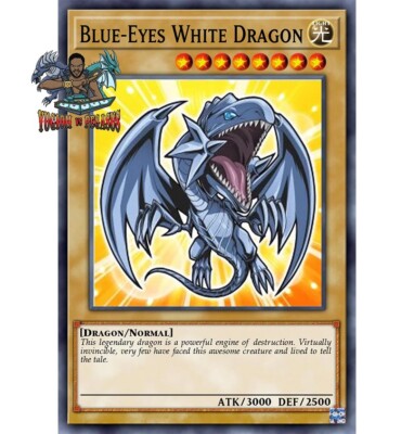 Yugioh! 1x Blue-Eyes White Dragon Chibi Artwork BLMM-EN001 Secret Rare 1st Ed NM-image