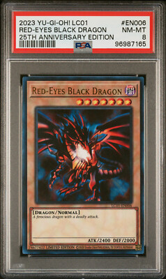 2023 RED EYES BLACK DRAGON - PSA 8 - LC01-006 - YU-GI-OH! 25th Anniversary-image