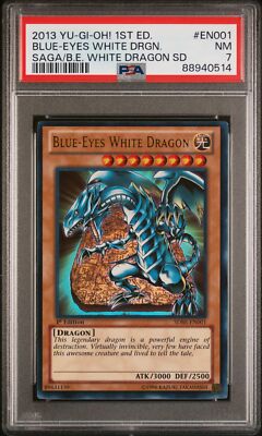 2013 YuGiOh Saga Of Blue-Eyes White Dragon Structure Deck #EN001  PSA 7-image