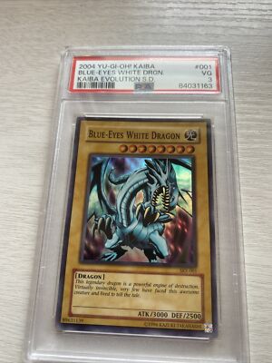 Blue Eyes White Dragon ske-001- PSA Graded-image