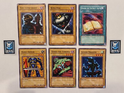 Yugioh - 2002 Legend of Blue Eyes White Dragon LOB - 6 Unlimited Common Cards-image