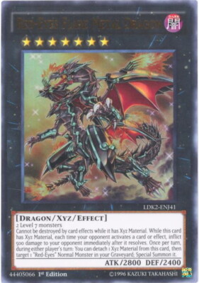 Yu-Gi-Oh Card - LDK2-ENJ41 - RED-EYES FLARE METAL DRAGON (ultra rare holo) NM/M-image
