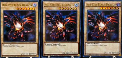 YuGiOh! x3 Red-Eyes Black Dragon [LC01-EN006] Ultra Rare; Limited Edition NVP -image