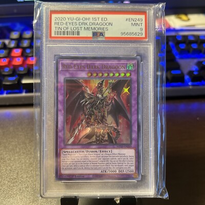 2020 Yugioh Tin of Lost Memories Red Eyes Dark Dragoon PSA 9 MP20-EN249-image