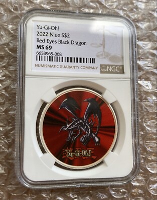 【Top Pop‼︎】 NGC MS69 Niue 2022 Yu-Gi-Oh!  Red Eyes Black Dragon $2 silver coin-image