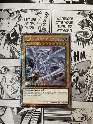 Blue-Eyes White Dragon (8th Art) (Platinum Secret Rare) RA04-EN108 1st Edition-image