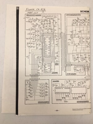 Vintage Fisher CA-272 Integrated Stereo Amplifier Schematic Diagram 1984 Unit-image