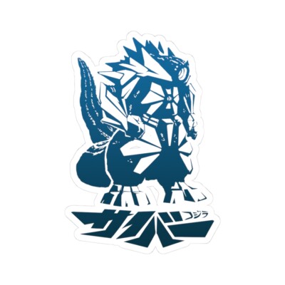 Cyber Godzilla Illustration Kiss-Cut Stickers-image