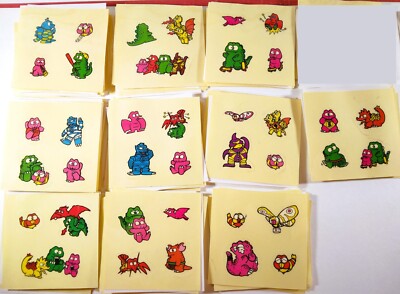 🟢🔥 10x GODZILLAND 1984 VINTAGE UNUSED STICKER SHEET SET MOTHRA EBIRAH GODZILLA-image