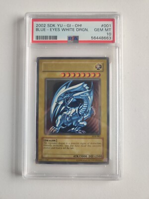 Yu-Gi-Oh Blue Eyes White Dragon PSA 10 SDK Gem Mint NA English Kaiba-image