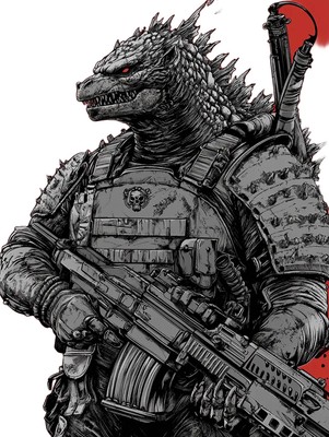 Grim Forge Godzilla Vinyl Car Decal Sticker – Waterproof & UV-Resistant-image