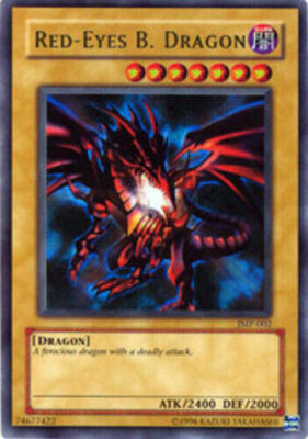  Yugioh Red-Eyes B. Dragon - JMP-002 - Ultra Rare Damaged-image