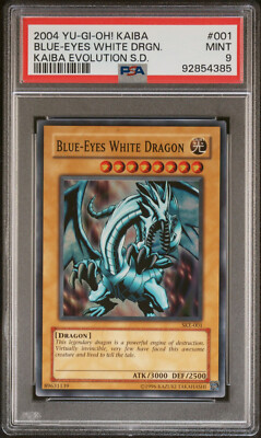 Yu-Gi-Oh! 2004 Blue Eyes White Dragon SKE-001 PSA 9 MINT-image
