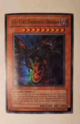 Red Eyes Darkness Dragon  *1st Edition* Sd1-EN001 MP-image