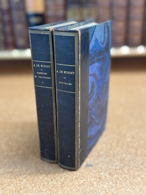 Blue/Black Antique Leather 2 Book Set - Design / Staging / Collecting *Item28*-image