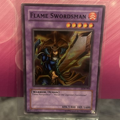 Yu-Gi-Oh! Flame Swordsman Legend of Blue Eyes White Dragon LOB-003 Unlimited NM-image
