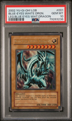 PSA 10 2002 LOB BLUE EYES WHITE DRAGON UNLIMITED-image