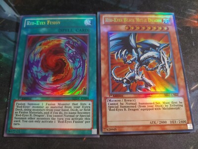 Yu-Gi-Oh Fan Made Orica - Red Eyes Black Metal Dragon & Fusion Set Ultra Rare-image