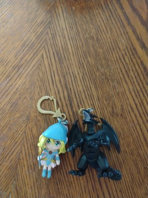 Yugioh Dark Magician Girl And Red Eyes Black Dragon Bookbag Keychain-image