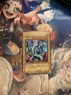 Blue-Eyes White Dragon - BPT-003 Secret Rare MP Yugioh Card-image