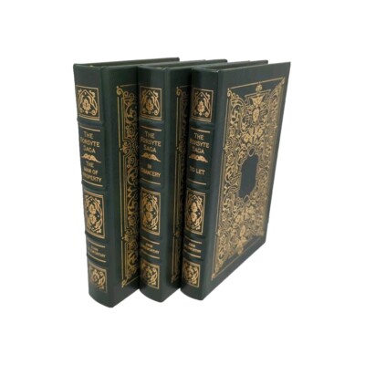 THE FORSYTE SAGA By John Galsworthy Leather Bound Easton Press Set of 3 2003 -image