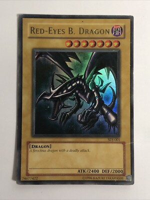 Yu-Gi-Oh! Red-Eyes Black Dragon (Starter Deck Joey SDJ-001) Unlimited Holo Rare-image