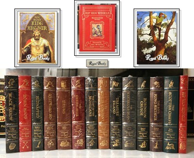 N.C. WYETH ADVENTURE SERIES COMPLETE 14 Vol - Easton Press -MOST SEALED! 7 wBOXs-image